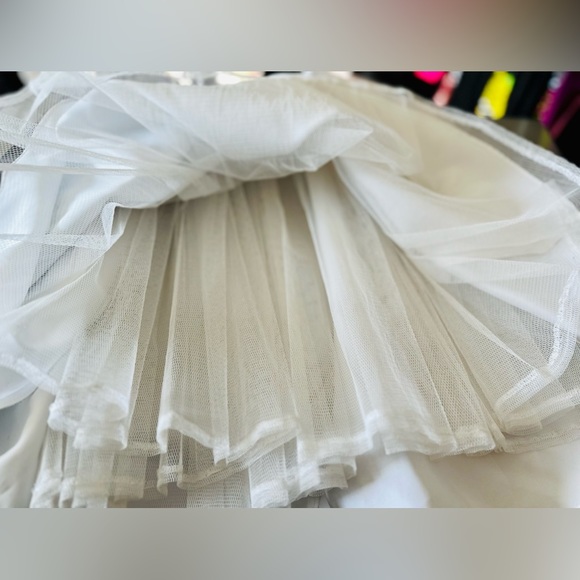 Nordstrom Formal Strapless Dress Black White Satin Gown With Tool SZ 13/14 NEW - Picture 9 of 16